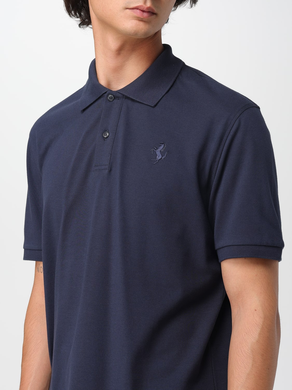 FERRARI POLO SHIRT: T-shirt men Ferrari, Blue - Img 3