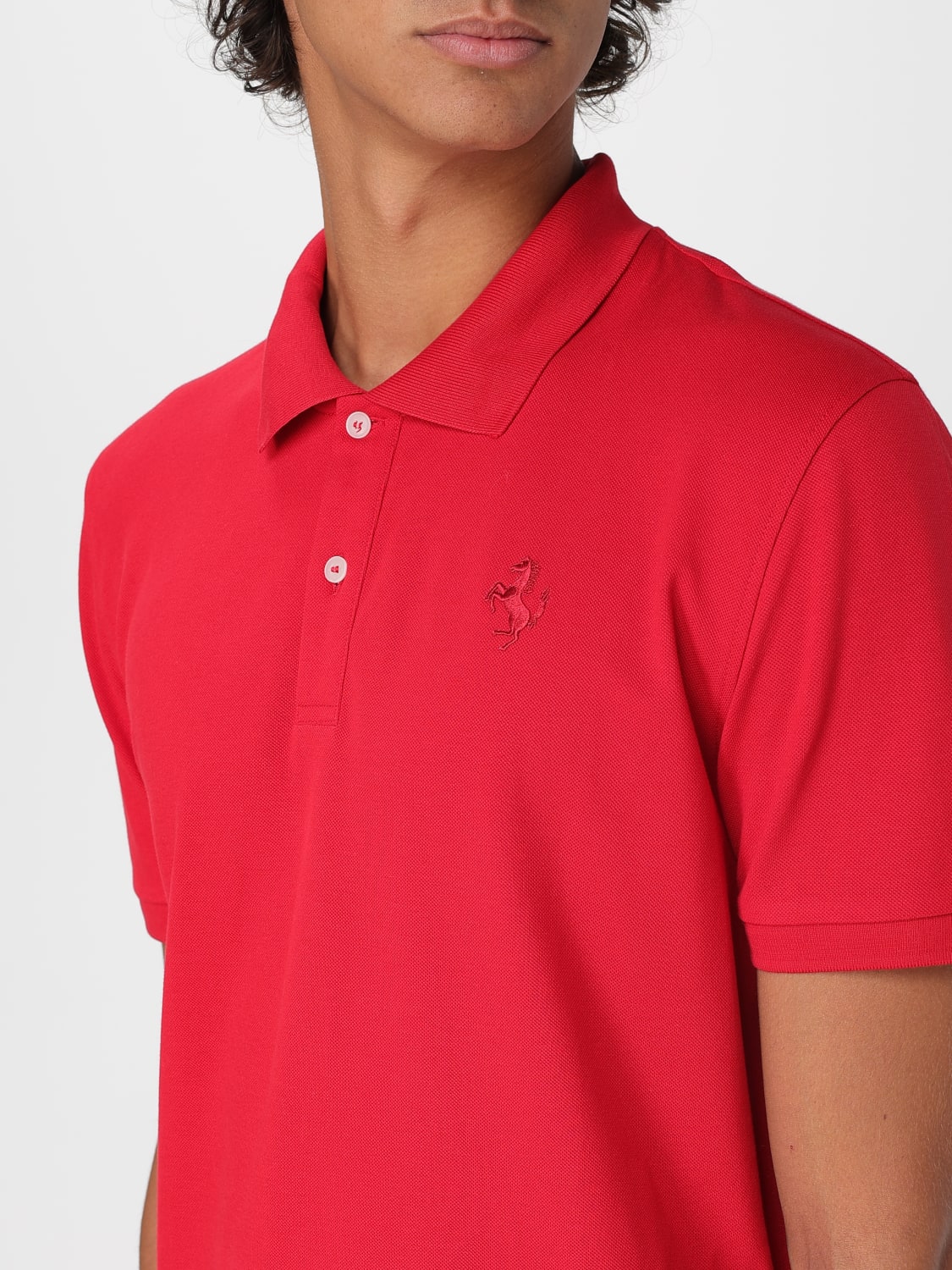 FERRARI POLO SHIRT: T-shirt men Ferrari, Red - Img 3