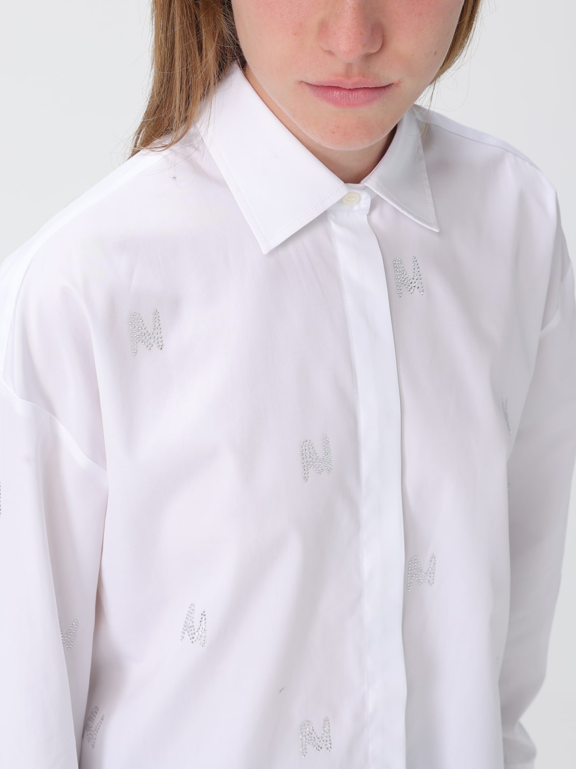 MSGM CAMISA: Camisa mujer MSGM, Blanco - Img 4