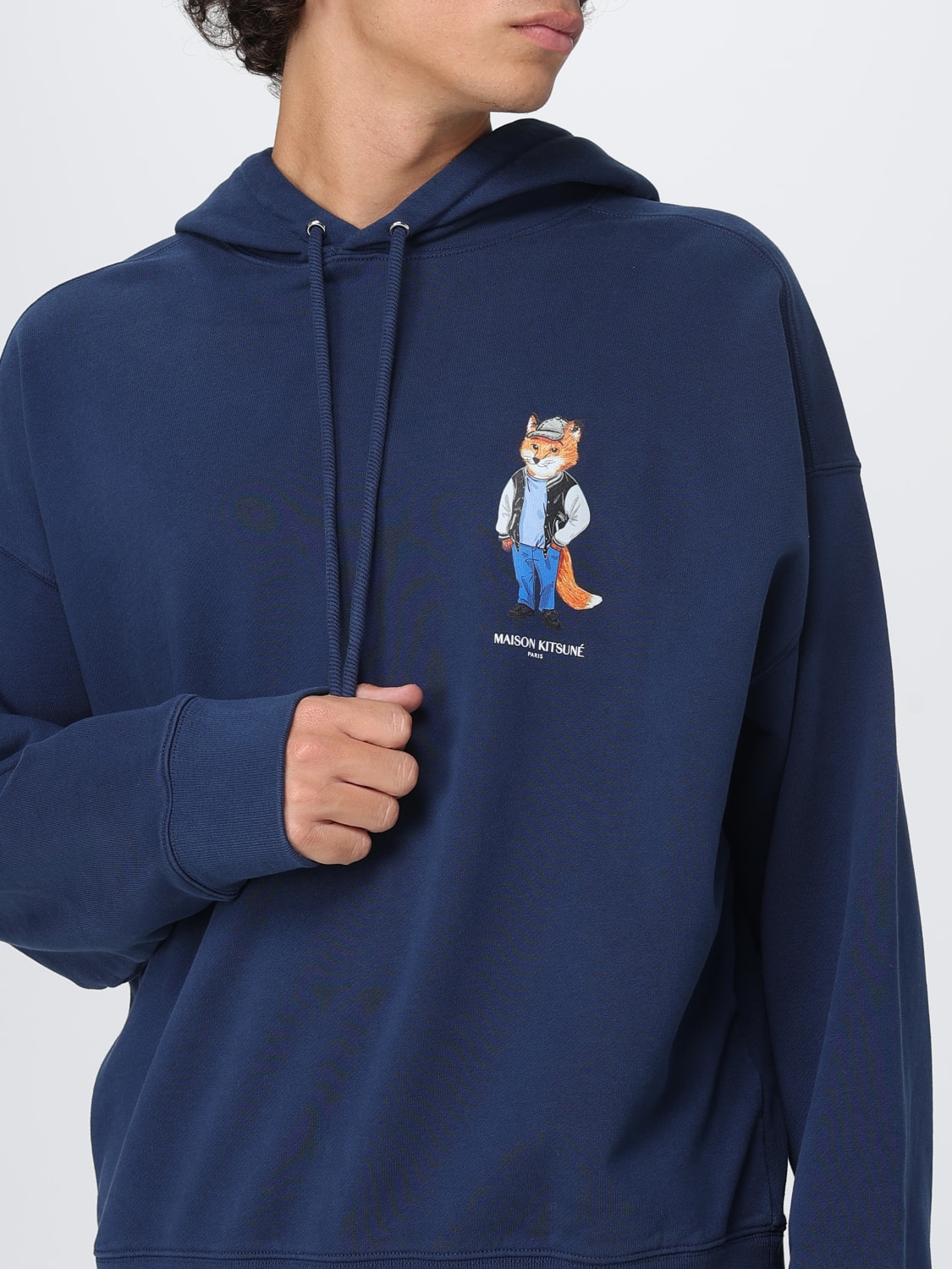 MAISON KITSUNÉ SWEATSHIRT: Sweatshirt men Maison KitsunÉ, Blue - Img 3