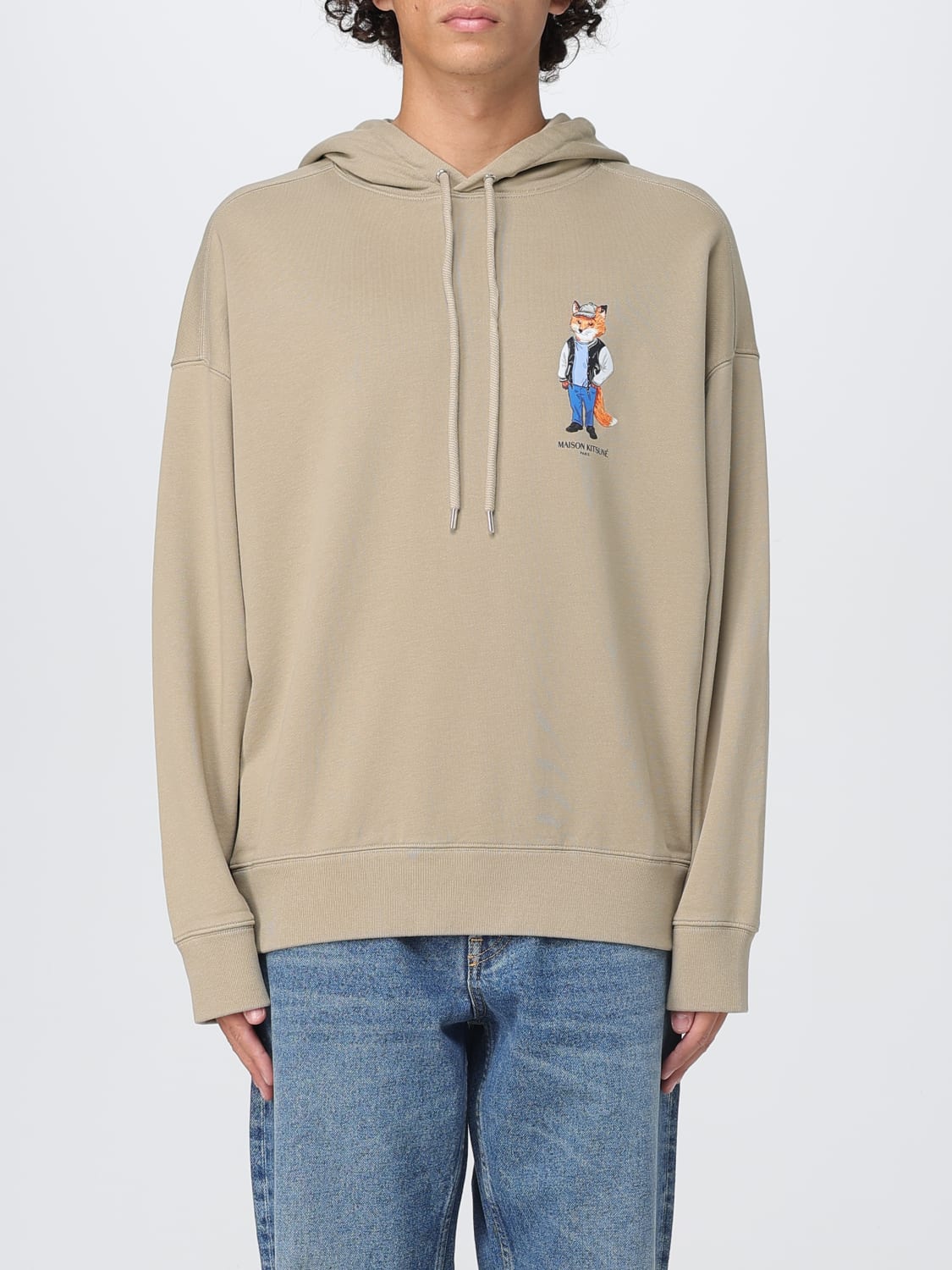 MAISON KITSUNÉ SWEATSHIRT: Sweatshirt herren Maison KitsunÉ, Beige - Img 1
