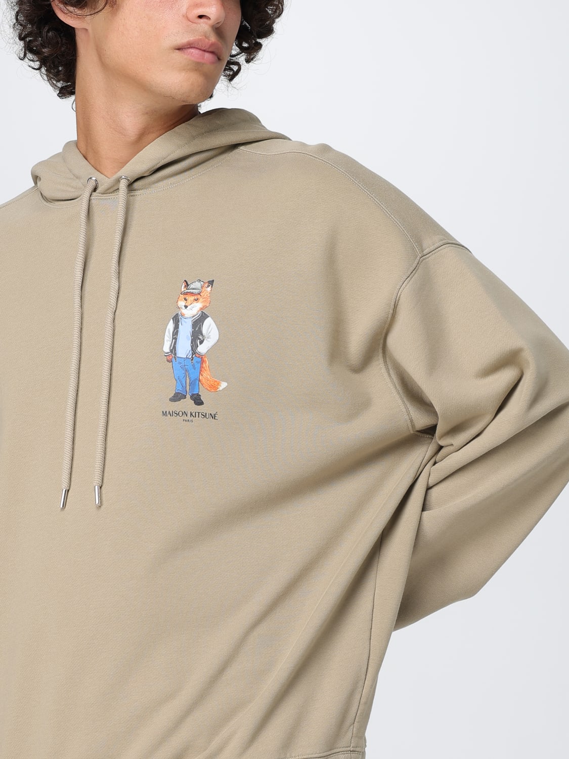 MAISON KITSUNÉ SWEATSHIRT: Sweatshirt herren Maison KitsunÉ, Beige - Img 3