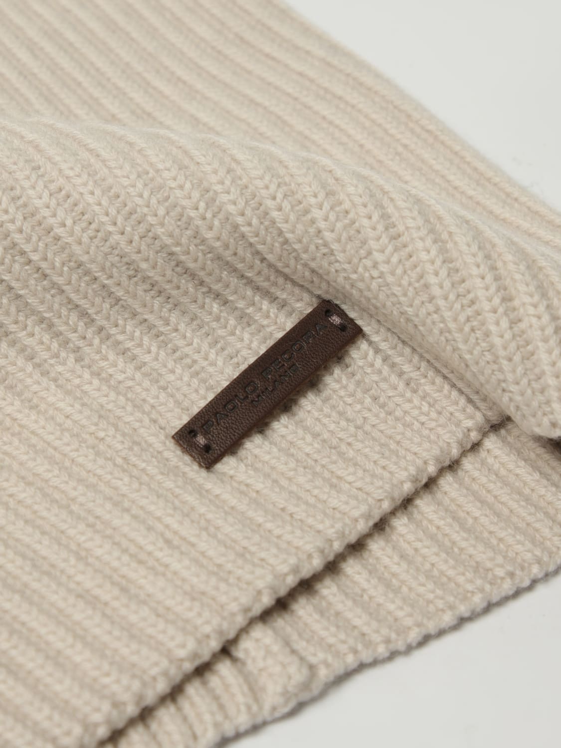 PAOLO PECORA スカーフ: スカーフ メンズ Paolo Pecora, イエロークリーム - Img 3