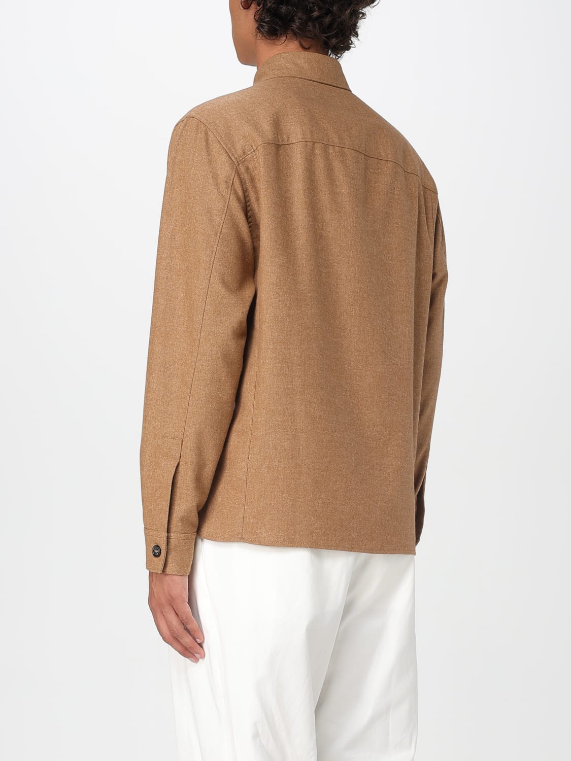 PAOLO PECORA CAMISA: Camisa hombre Paolo Pecora, Camello - Img 2