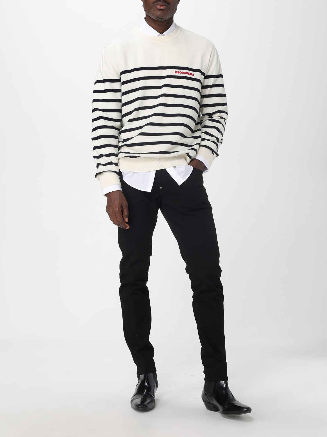 DSQUARED2 SWEATER: Sweater men Dsquared2, White - Img 2