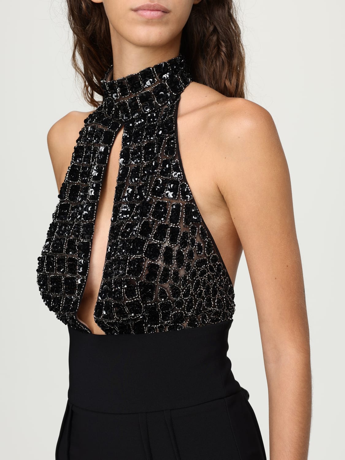 ELISABETTA FRANCHI JUMPSUIT: Jumpsuit damen Elisabetta Franchi, Schwarz - Img 3