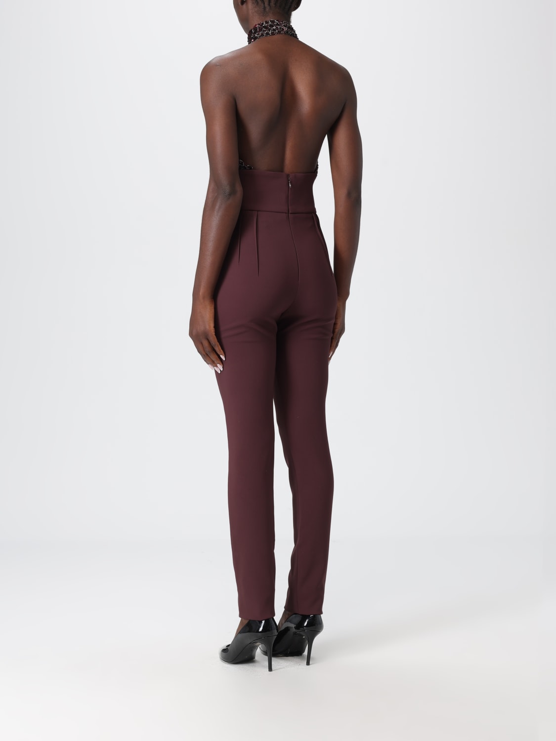 ELISABETTA FRANCHI MONO: Mono pieza mujer Elisabetta Franchi, Vino - Img 2