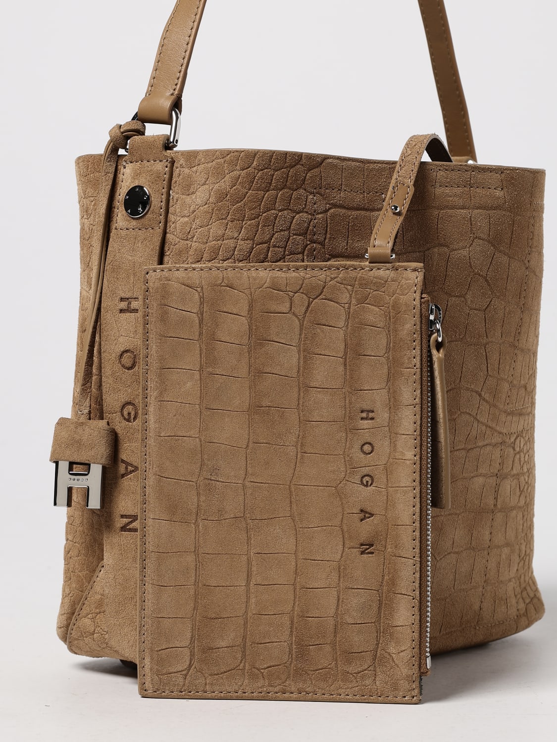 HOGAN SCHULTERTASCHE: Handtasche damen Hogan, Camel - Img 3