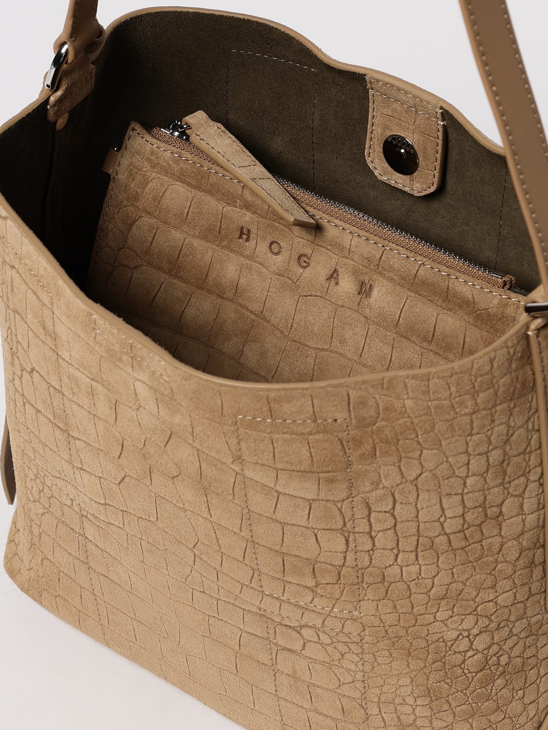 HOGAN SCHULTERTASCHE: Handtasche damen Hogan, Camel - Img 4