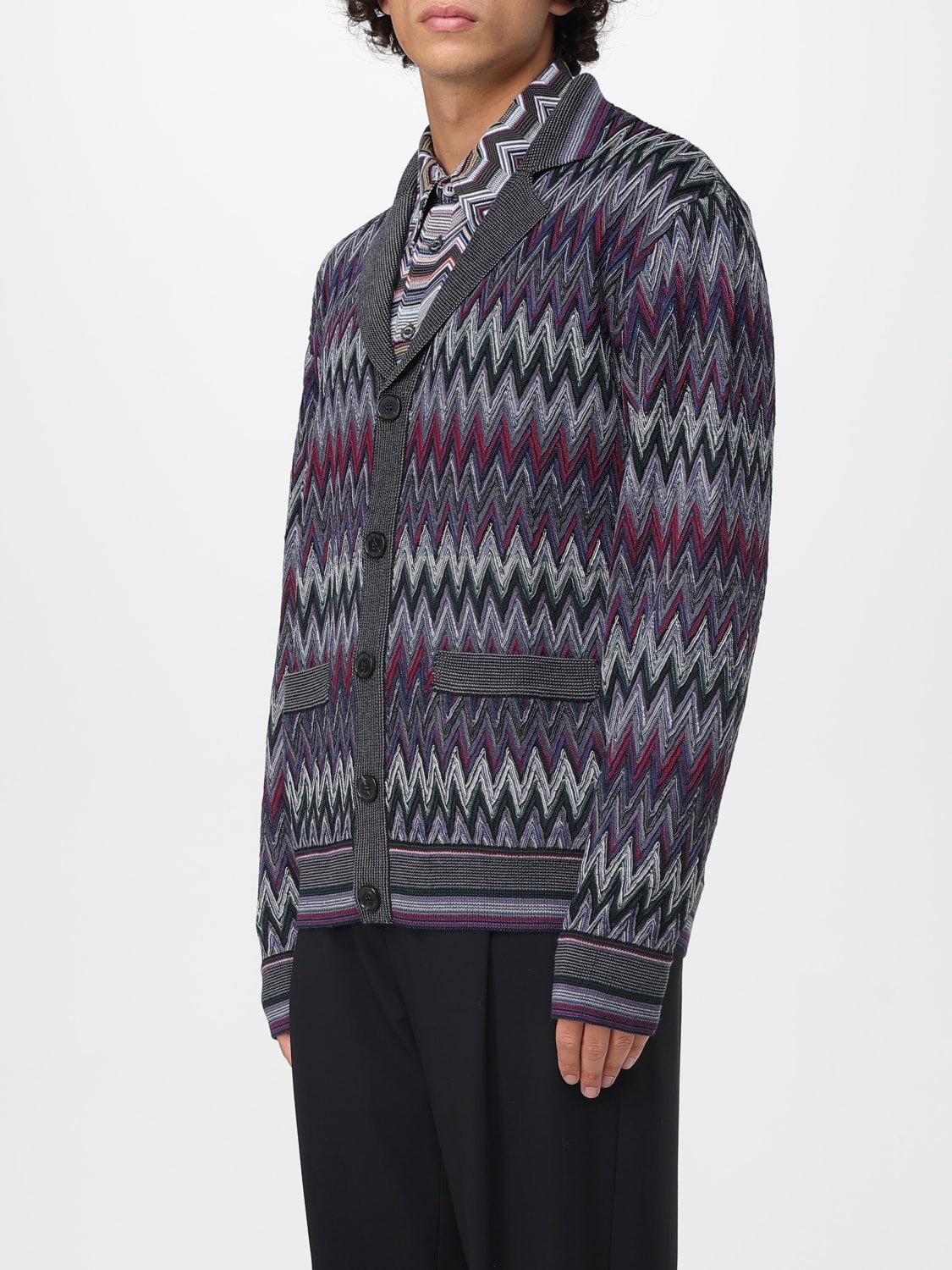 MISSONI SWEATER: Cardigan men Missoni, Burgundy - Img 4