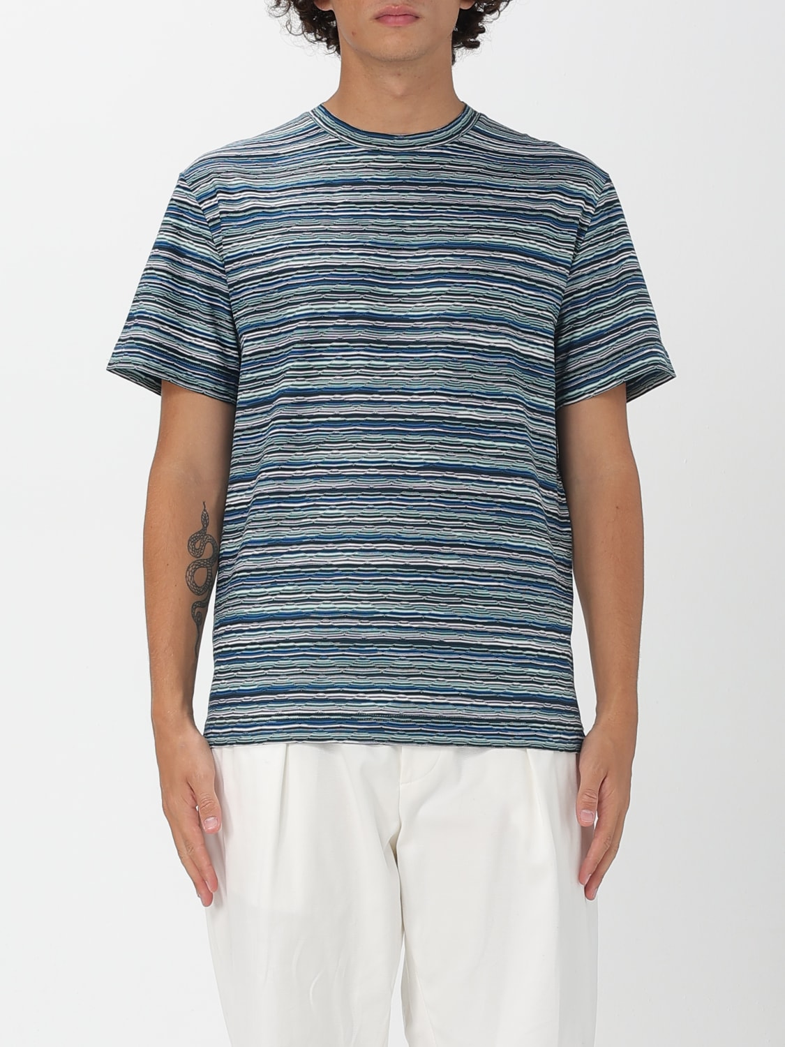 MISSONI T-SHIRT: T-shirt men Missoni, Blue - Img 1