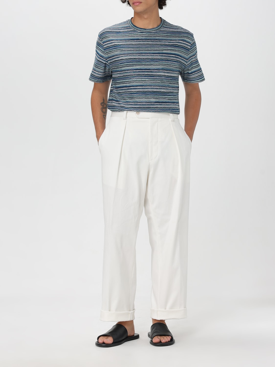 MISSONI T-SHIRT: T-shirt men Missoni, Blue - Img 2