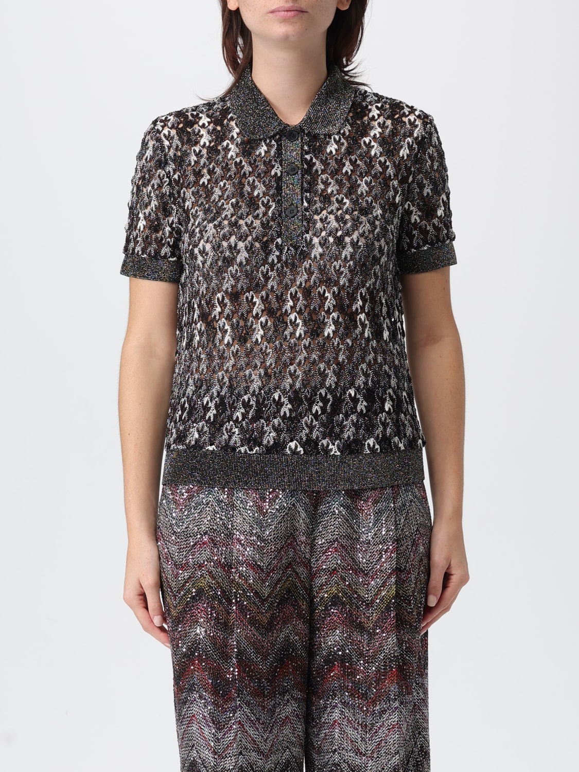 MISSONI POLO SHIRT: Polo shirt woman Missoni, Brown - Img 1