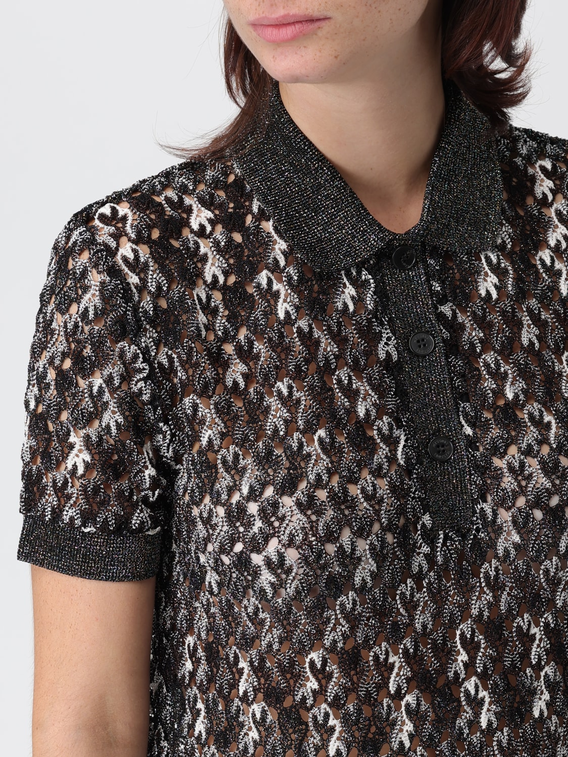 MISSONI POLO SHIRT: Polo shirt woman Missoni, Brown - Img 5