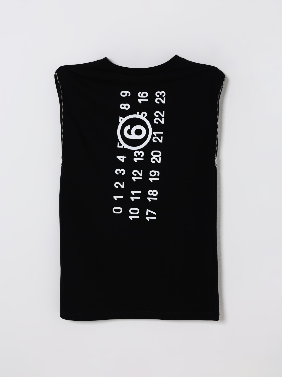 MM6 MAISON MARGIELA ABITO: Abito in cotone con logo Mm6 Maison Margiela, Nero - Img 1