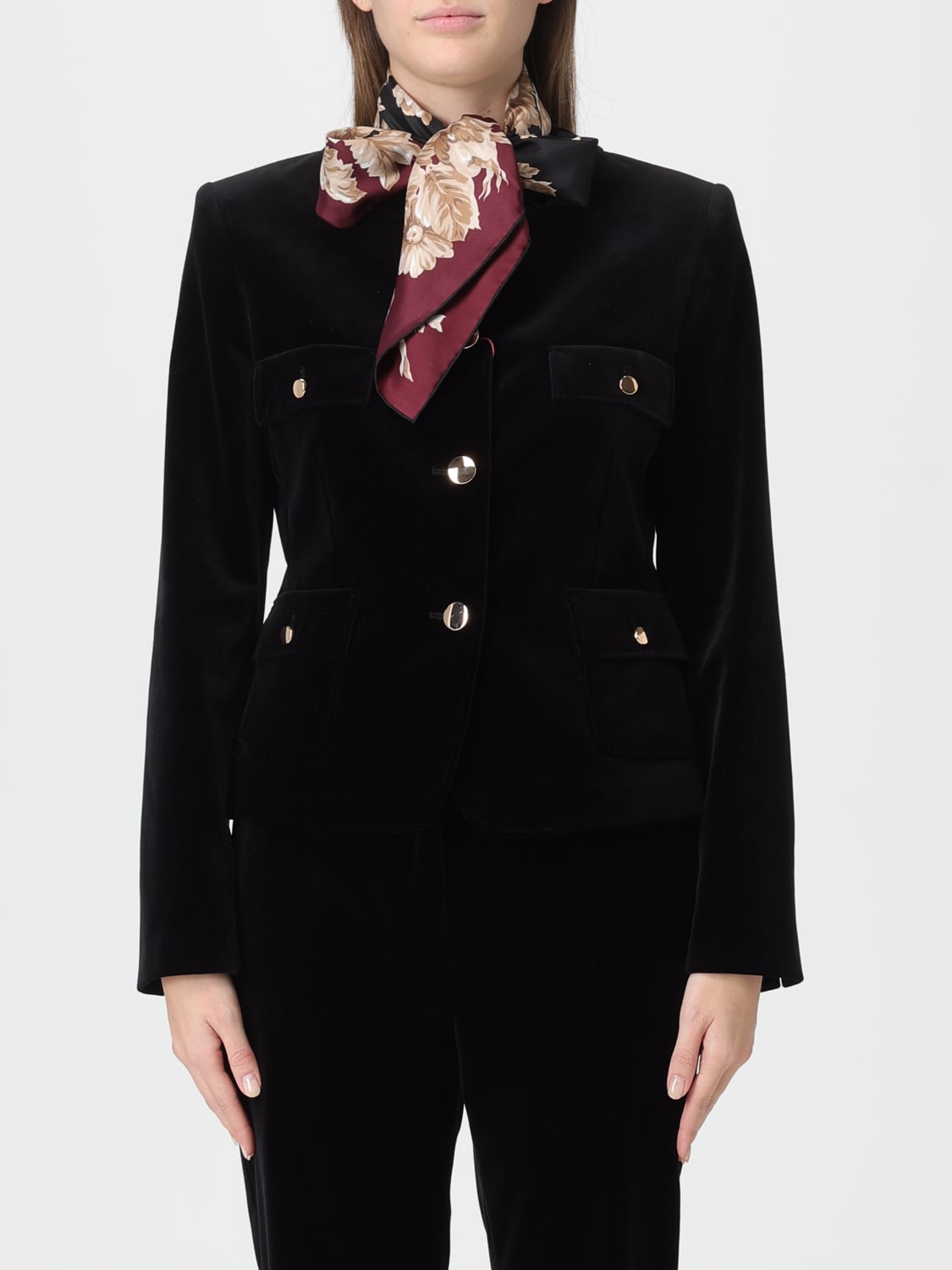 DOLCE & GABBANA FOULARD: Foulard in seta floreale Dolce & Gabbana, Ciliegia - Img 2