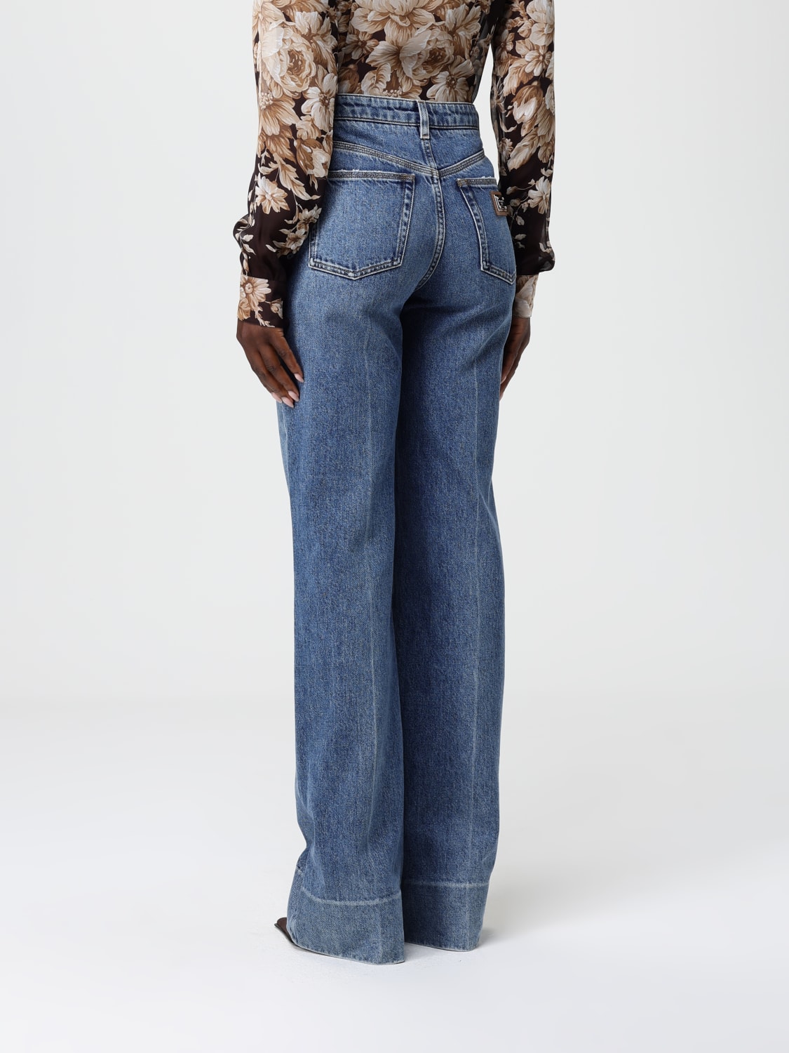 DOLCE & GABBANA JEANS: Hose damen Dolce & Gabbana, Blau - Img 3