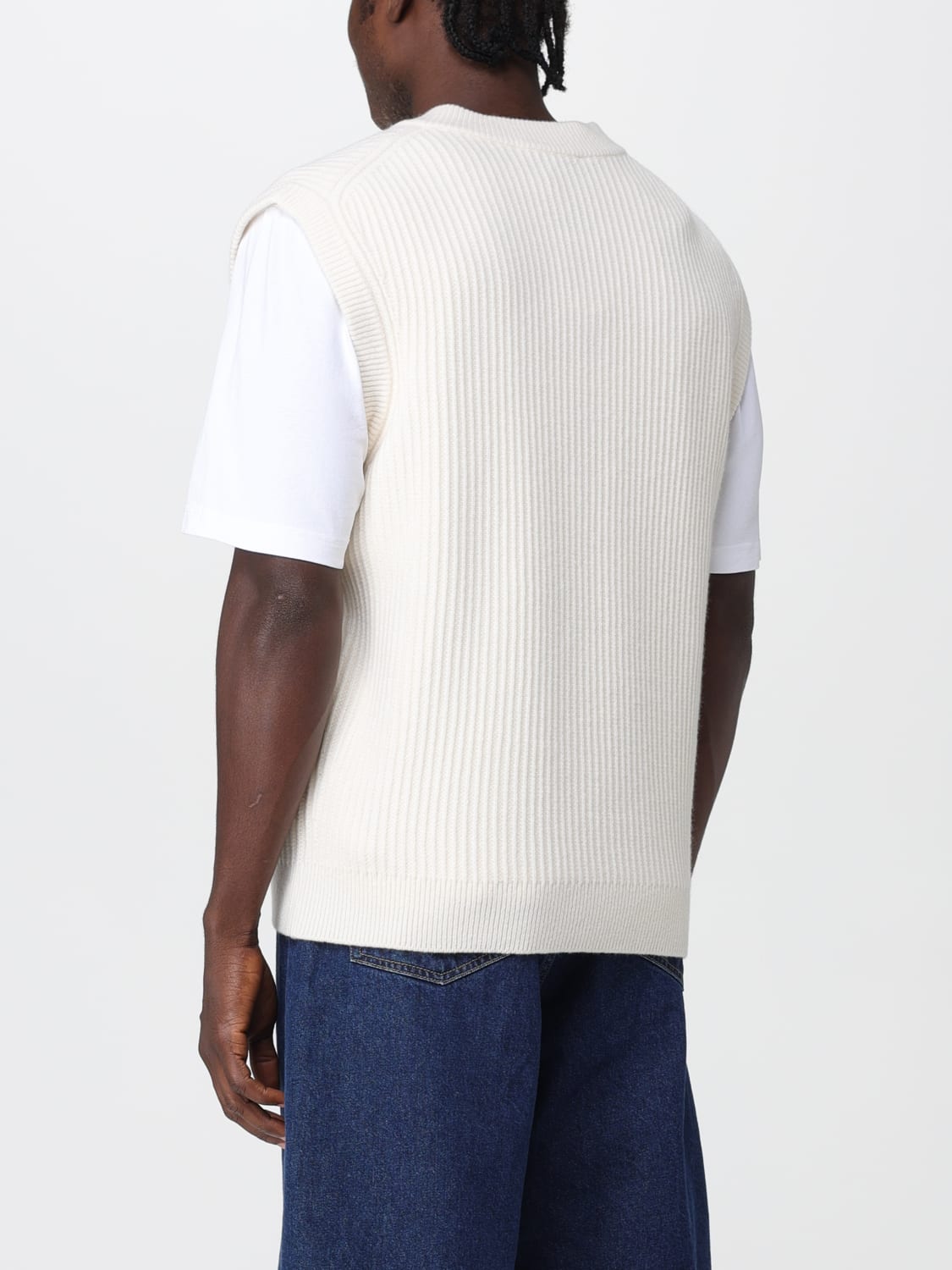 MAISON KITSUNÉ GILET: Gilet homme Maison KitsunÉ, Écru - Img 2