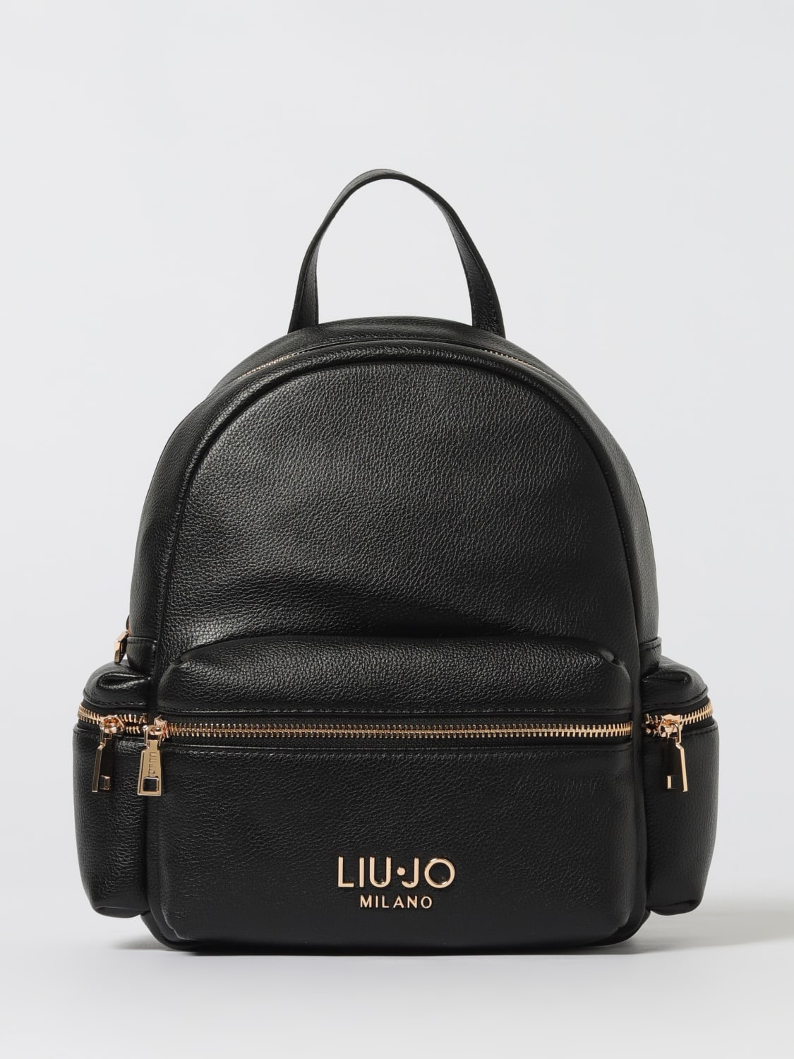 LIU JO ZAINO: Zaino Evrim Liu Jo in pelle sintetica a grana, Nero - Img 1