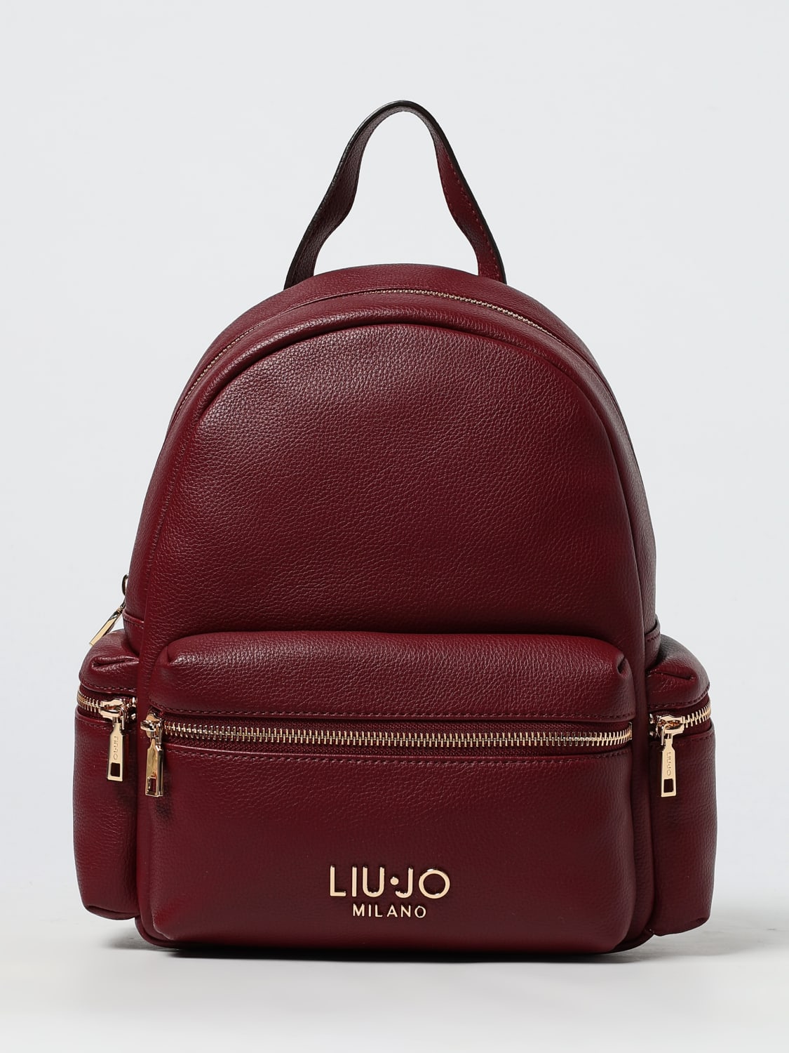 LIU JO ZAINO: Zaino Evrim Liu Jo in pelle sintetica a grana, Rosso - Img 1