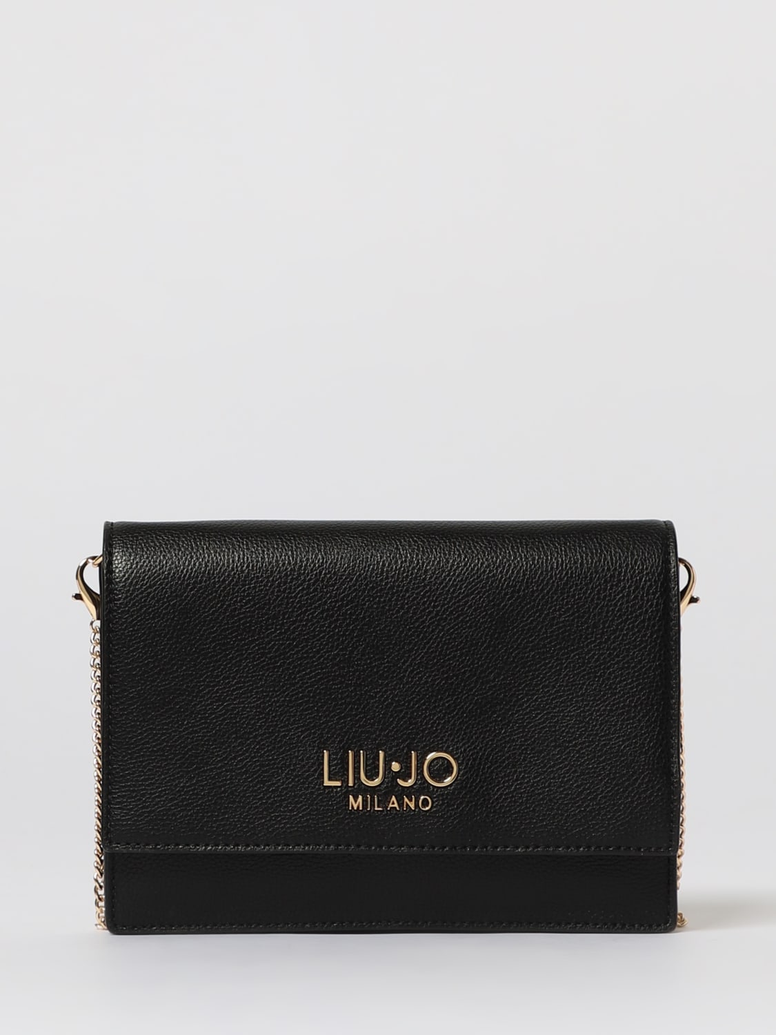 LIU JO BORSA MINI: Borsa Caliwen Liu Jo in pelle sintetica a grana, Nero - Img 1