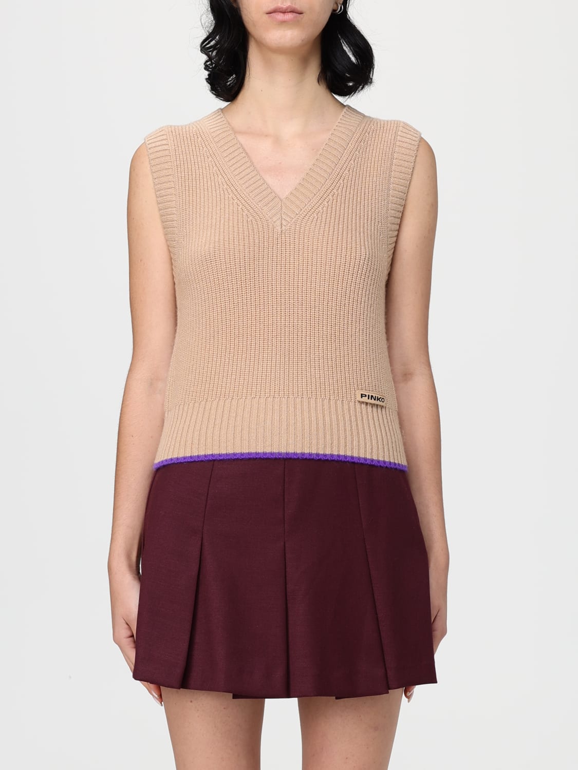 PINKO WESTE: Weste damen Pinko, Beige - Img 1