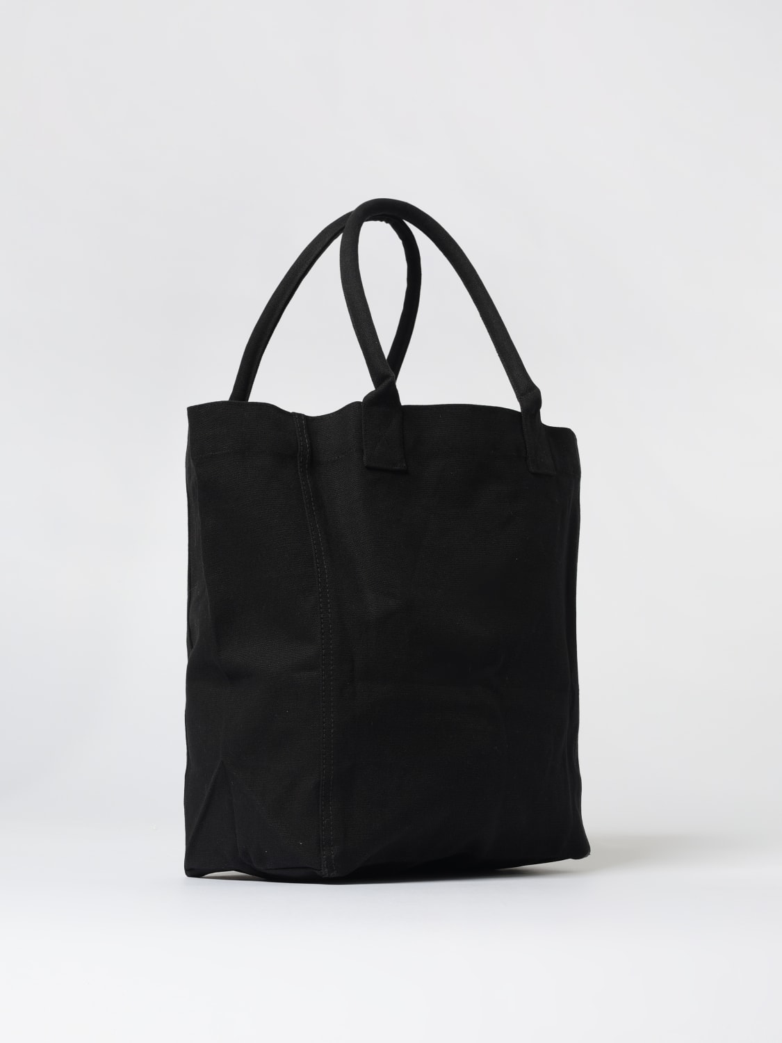 ISABEL MARANT ETOILE BORSA TOTE: Borsa tote Yenky in cotone con logo Isabel Marant Etoile, Nero - Img 2