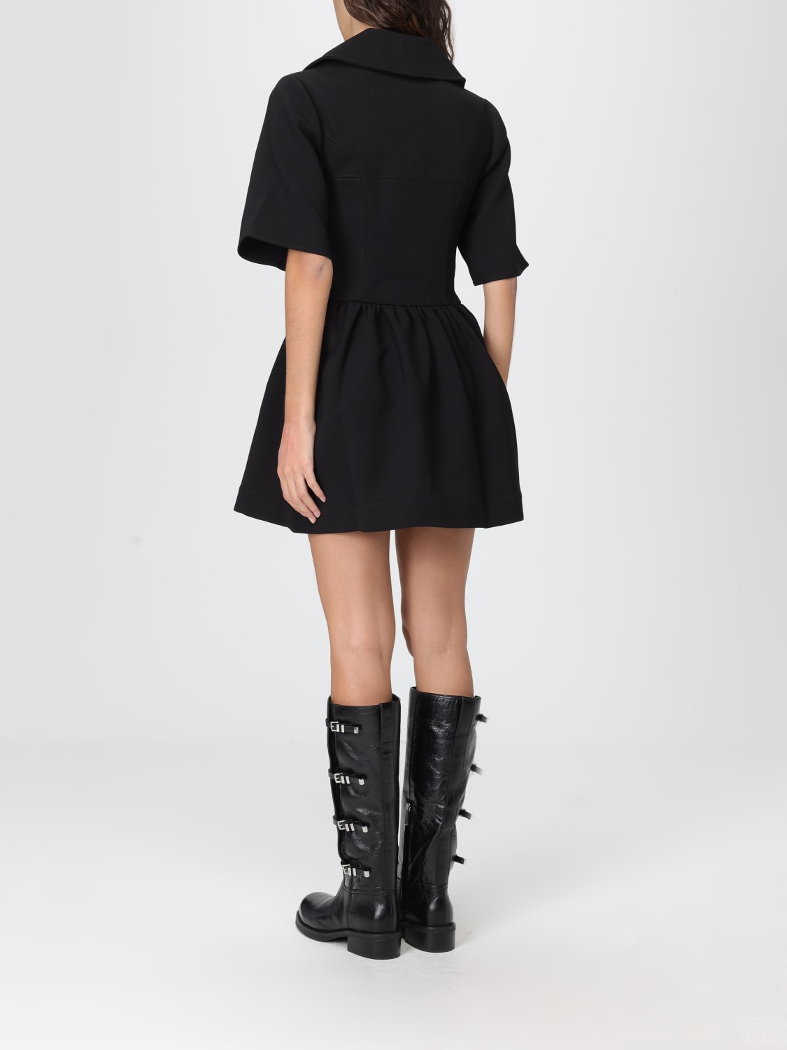 GANNI KLEID: Kleider damen Ganni, Schwarz - Img 2