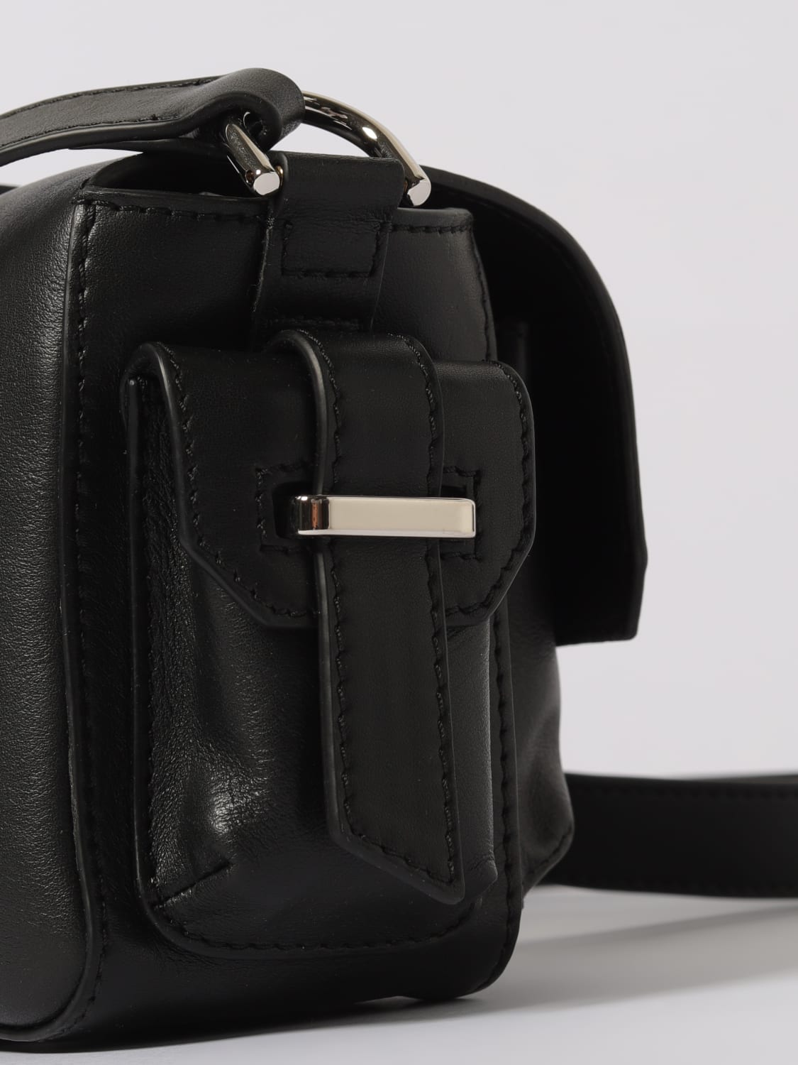 HOGAN BORSA A SPALLA: Borsa Hocket Hogan in pelle , Nero - Img 3