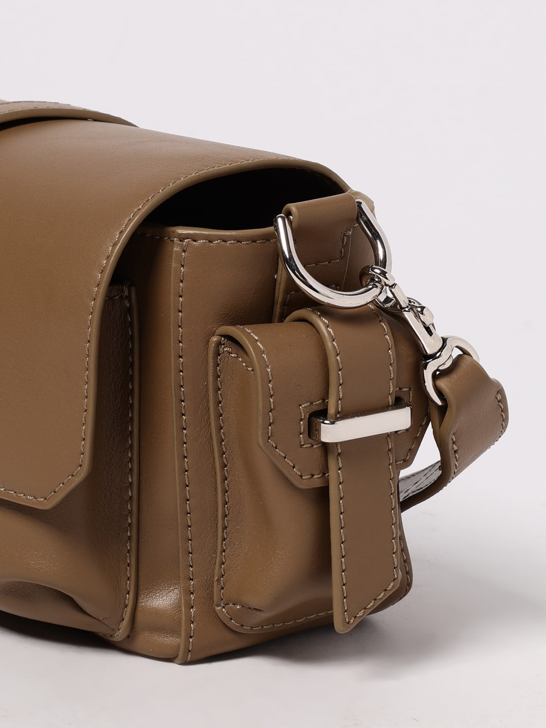 HOGAN BORSA A SPALLA: Borsa Hocket Hogan in pelle , Cacao - Img 3