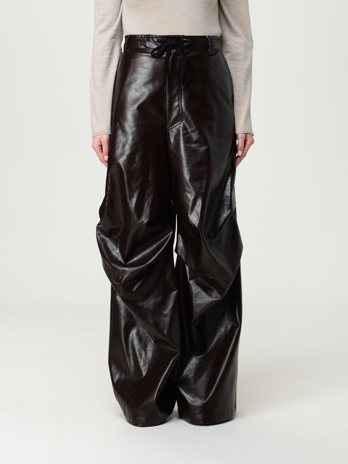 MM6 MAISON MARGIELA PANTS: Pants woman Mm6 Maison Margiela, Brown - Img 1