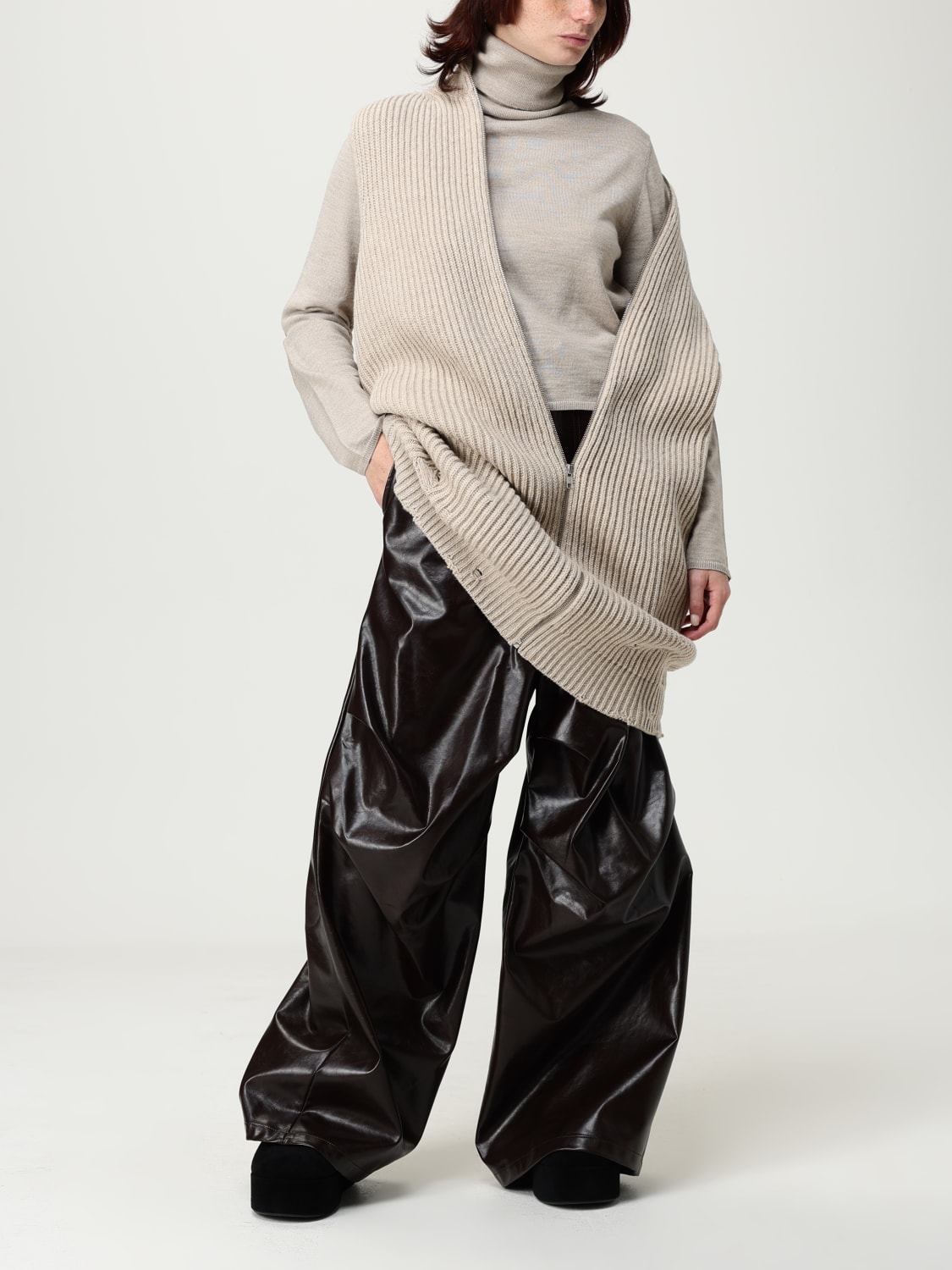 MM6 MAISON MARGIELA PANTS: Pants woman Mm6 Maison Margiela, Brown - Img 2
