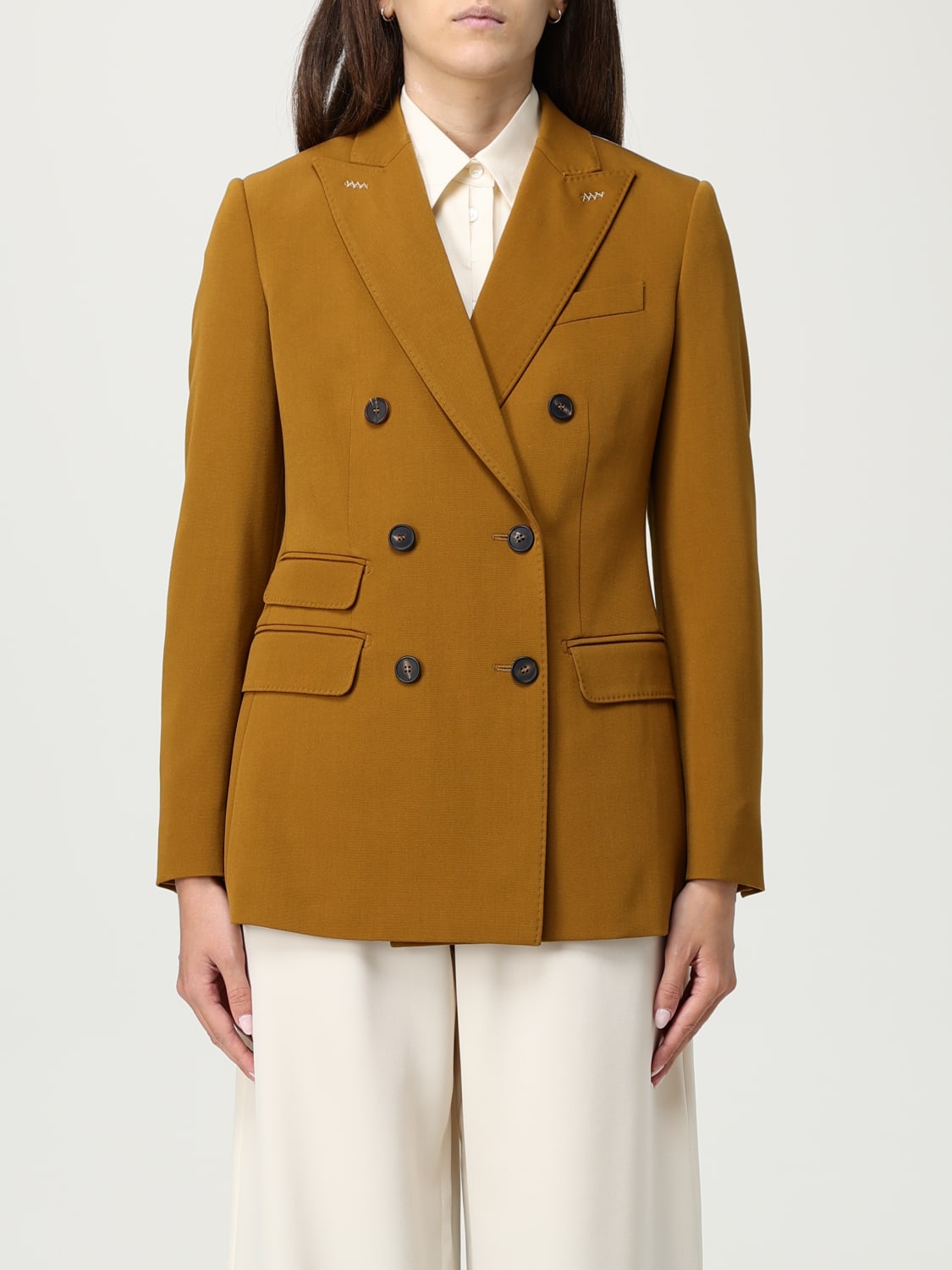 MAX MARA VESTE: Blazer femme Max Mara, Jaune - Img 1