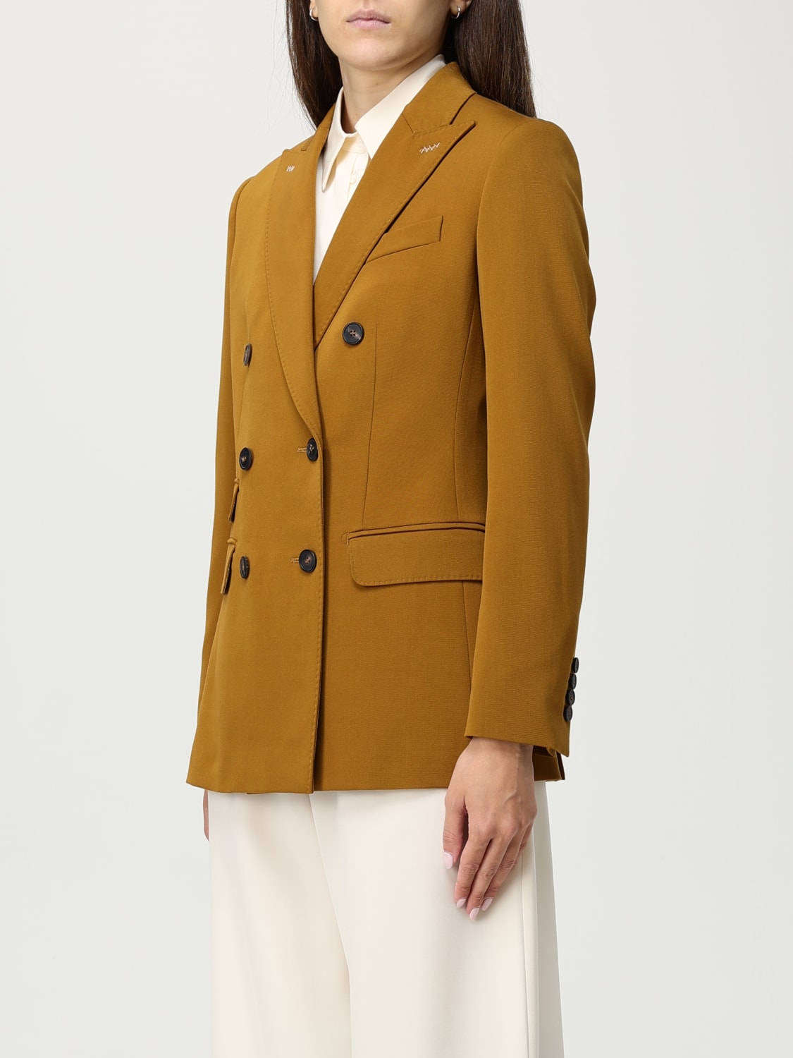 MAX MARA VESTE: Blazer femme Max Mara, Jaune - Img 4