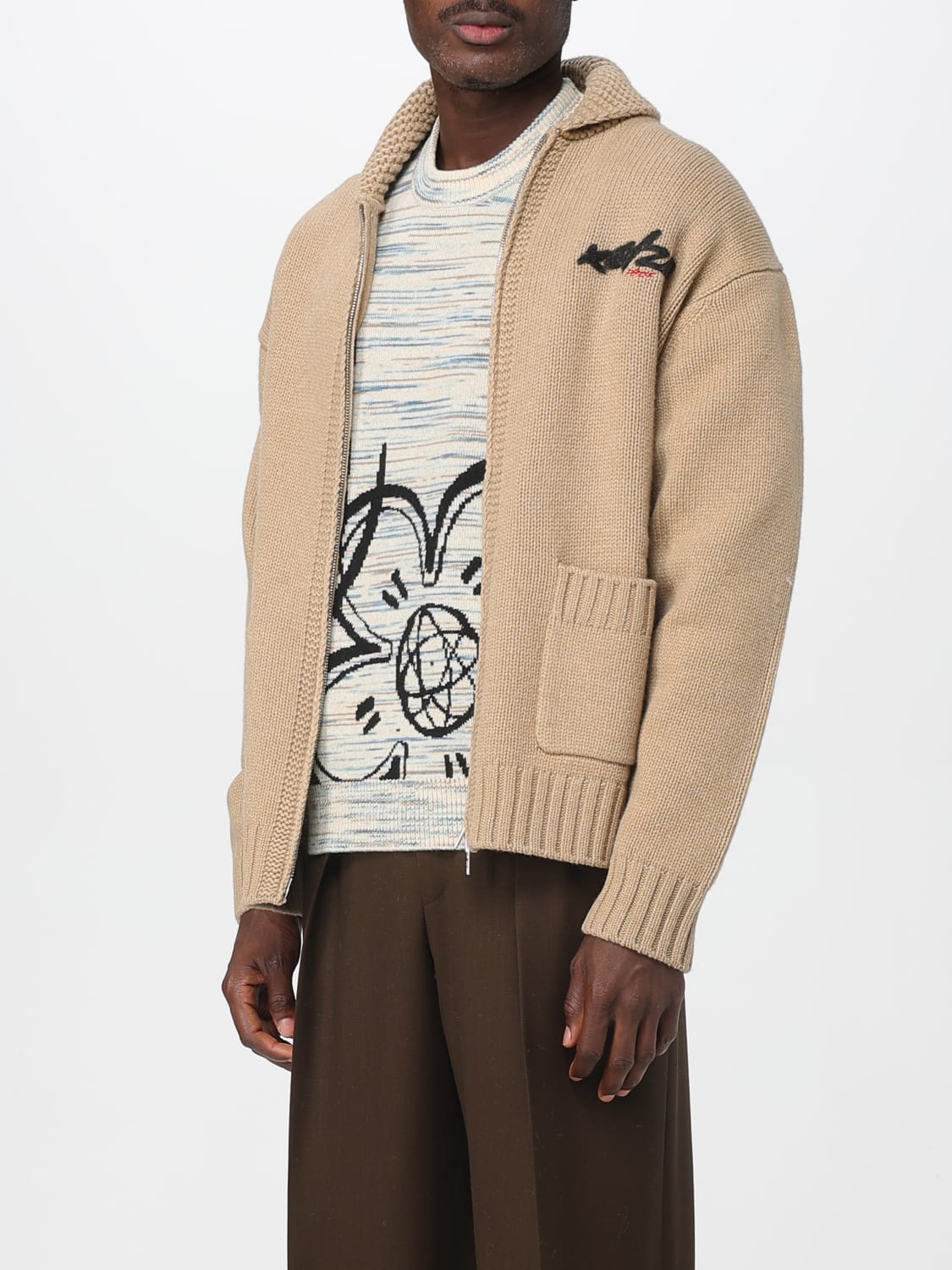 KENZO PULLOVER: Pullover herren Kenzo, Beige - Img 3