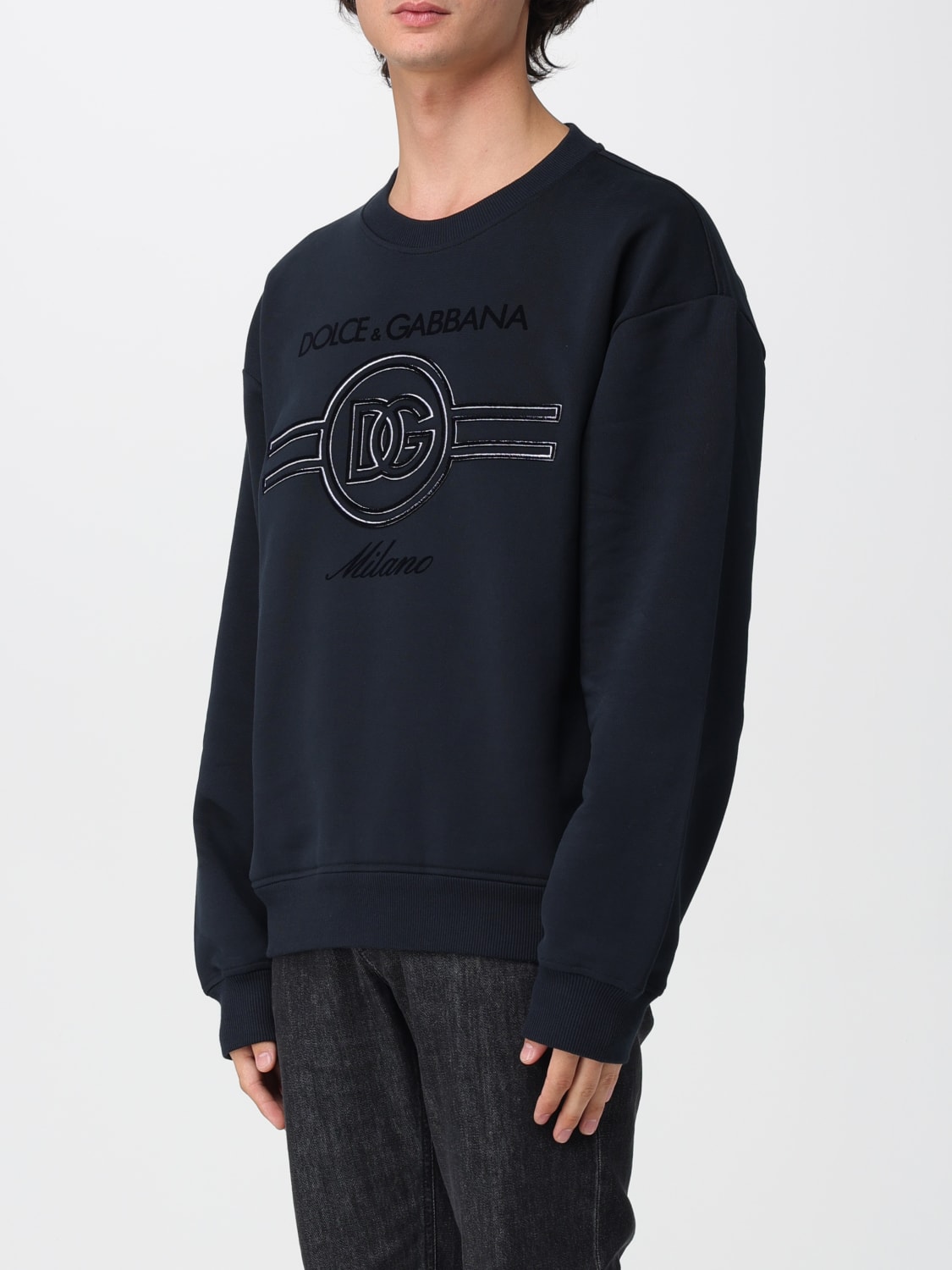 DOLCE & GABBANA SWEATSHIRT: Pullover herren Dolce & Gabbana, Blau - Img 4