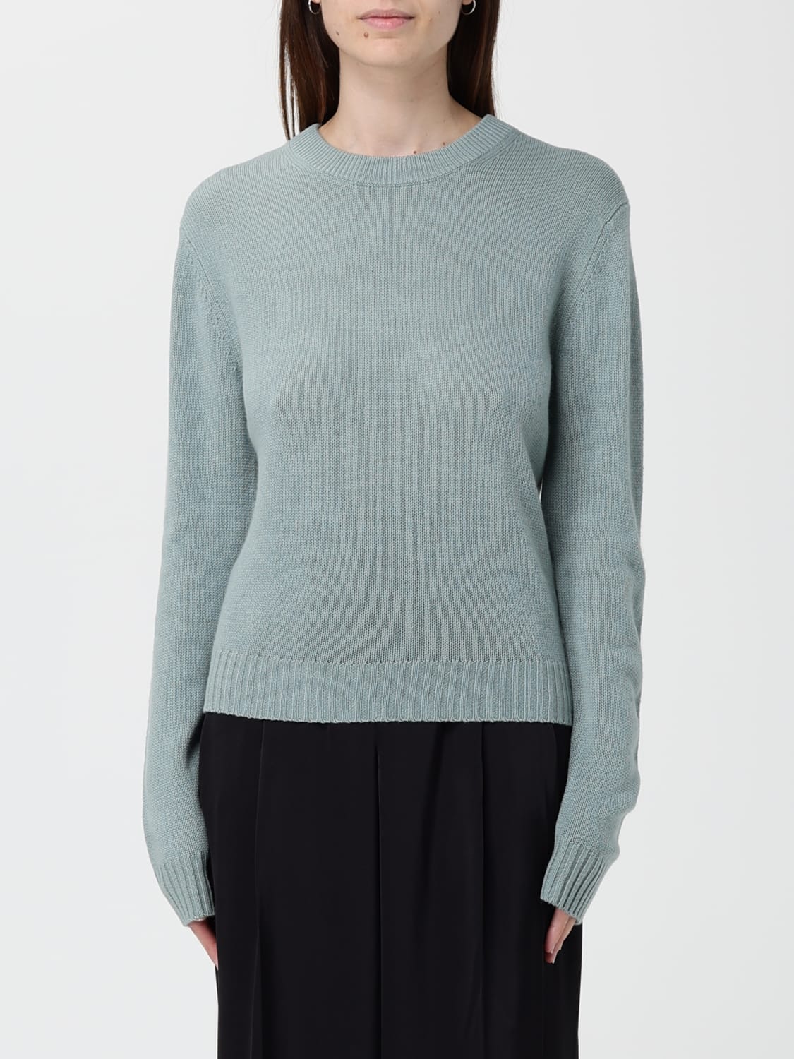 ALLUDE MAGLIA: Maglia in cashmere basic Allude, Acqua - Img 1