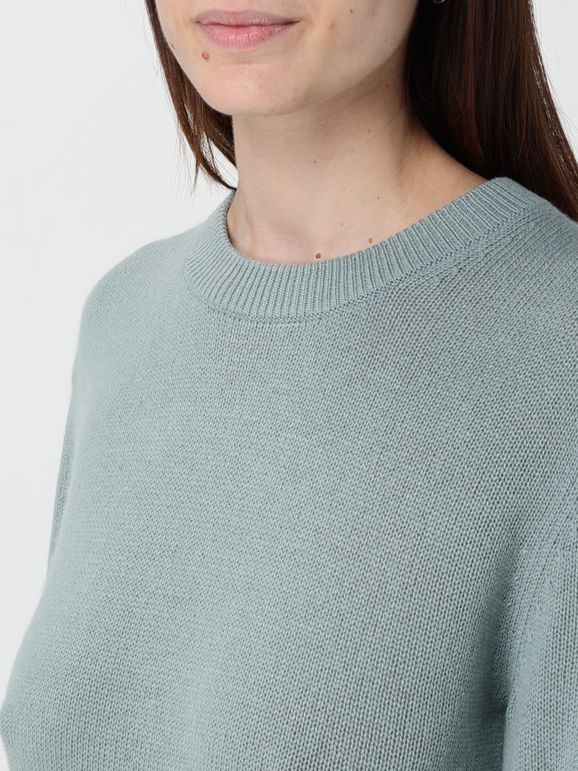 ALLUDE MAGLIA: Maglia in cashmere basic Allude, Acqua - Img 3