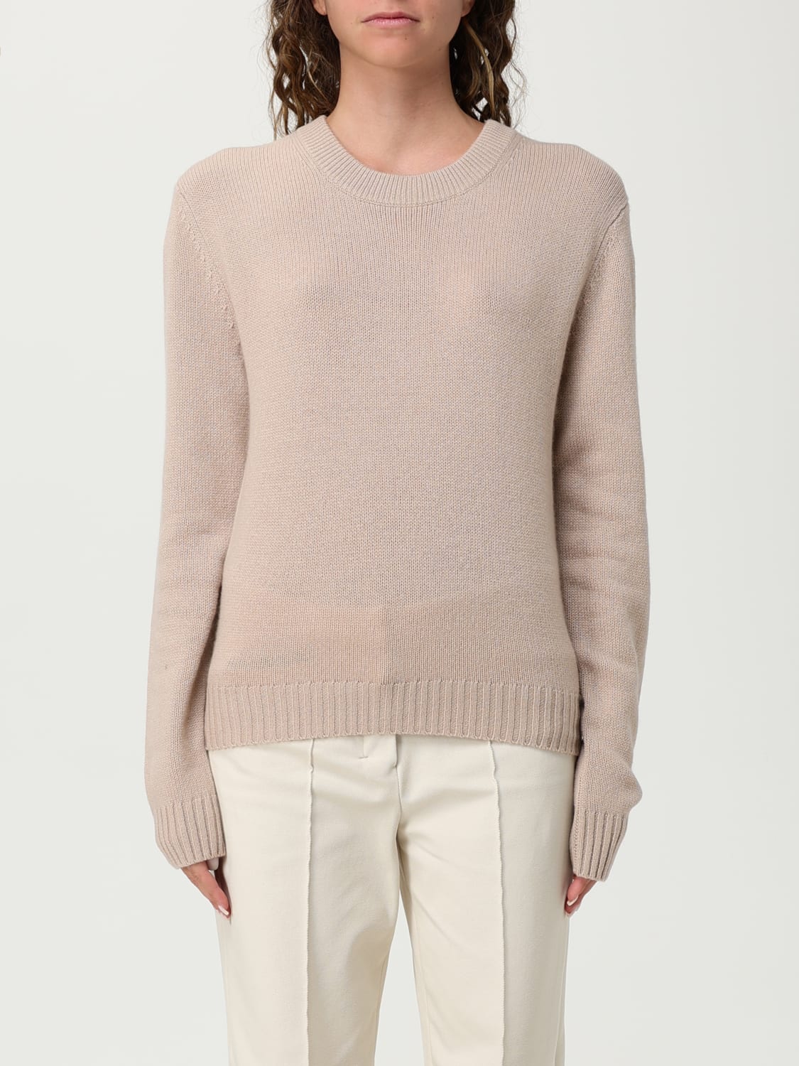 ALLUDE JUMPER: Sweatshirt woman Allude, Beige - Img 1