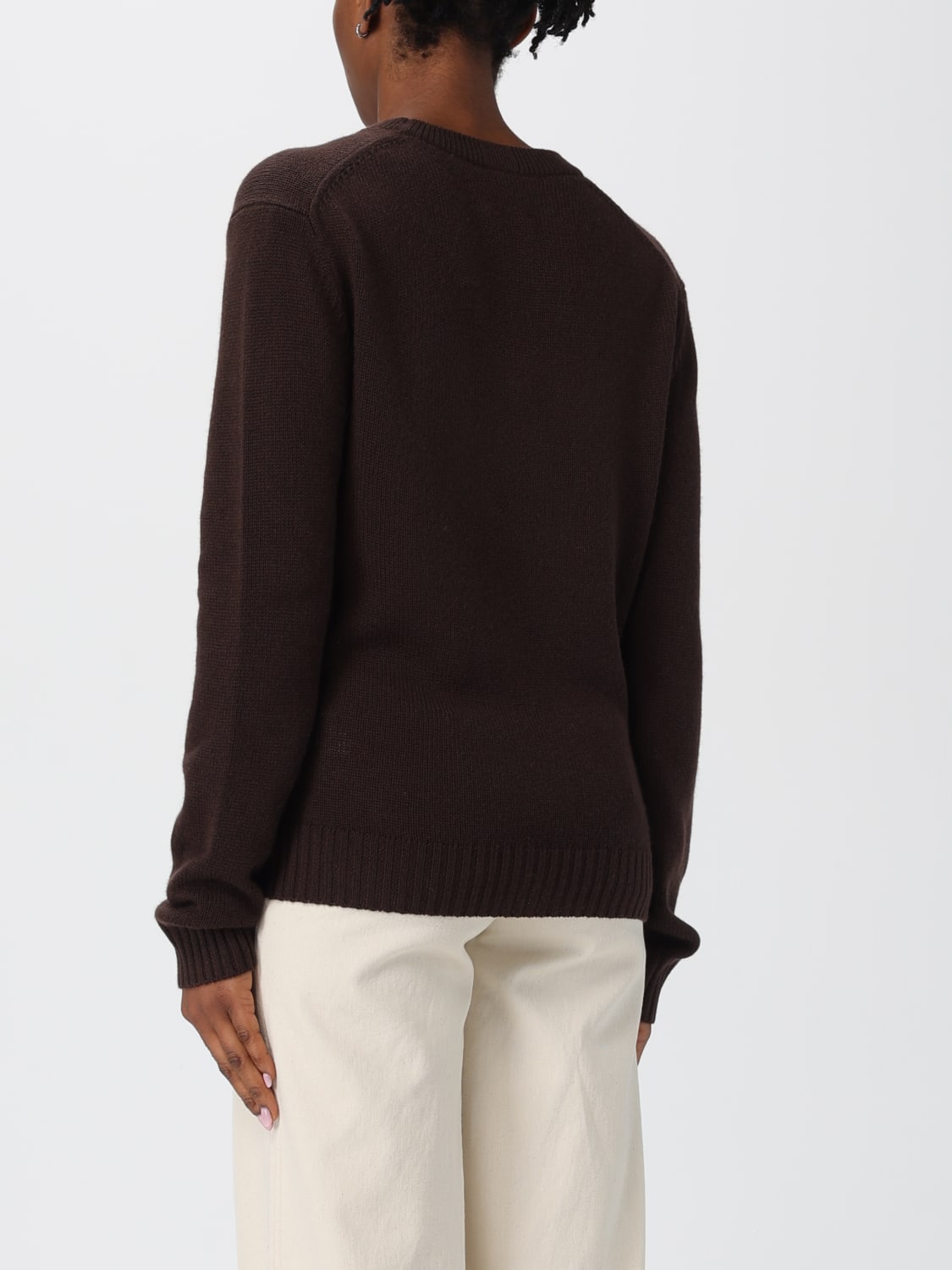 ALLUDE SWEATER: Sweatshirt woman Allude, Brown - Img 2