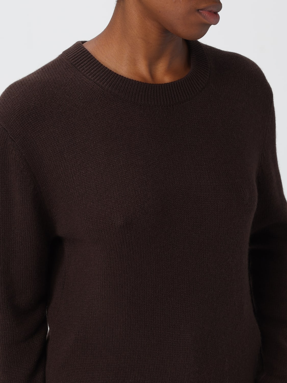 ALLUDE SWEATER: Sweatshirt woman Allude, Brown - Img 3
