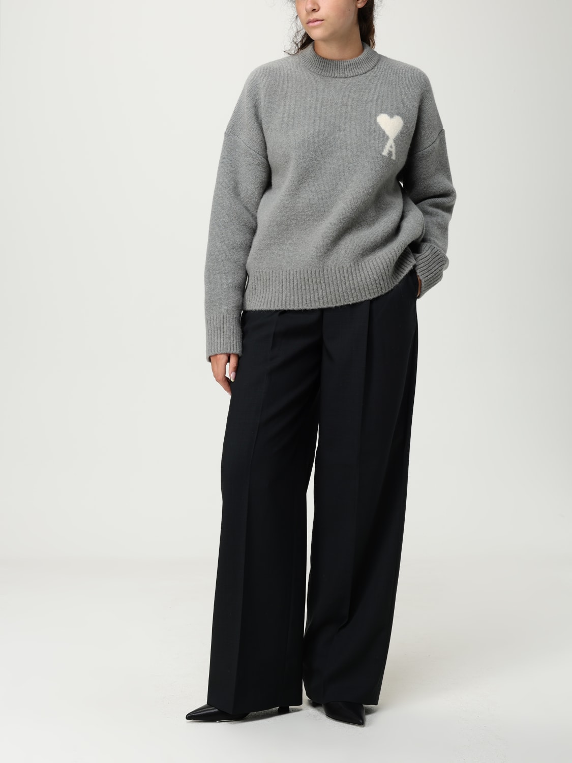 AMI PARIS PANTALONI: Pantalone classico Ami Paris , Grigio - Img 2