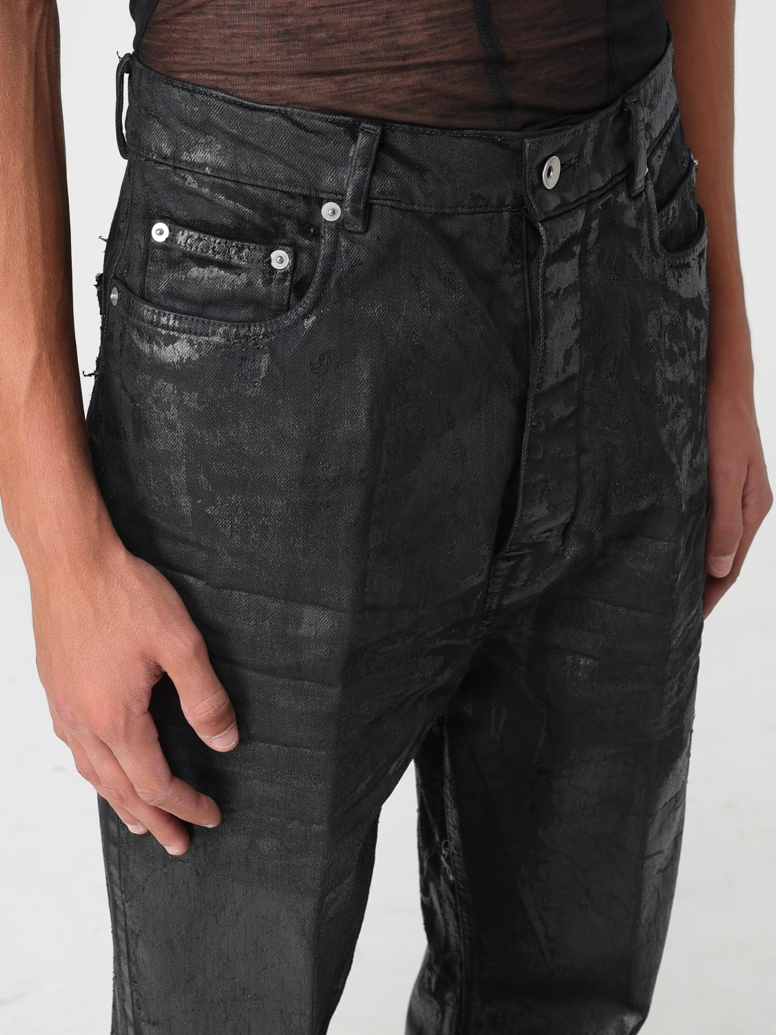RICK OWENS JEANS: Jeans men Rick Owens, Black - Img 5