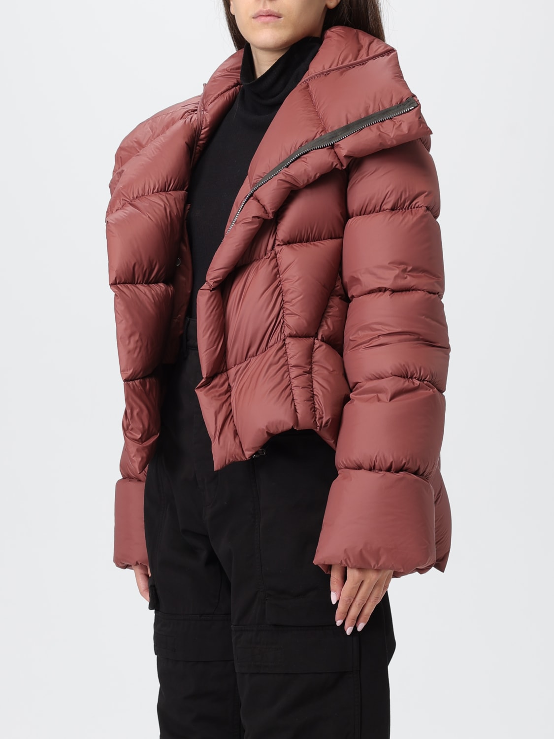 RICK OWENS GIACCA: Giubbotto Rick Owens in nylon imbottito , Rosa - Img 4