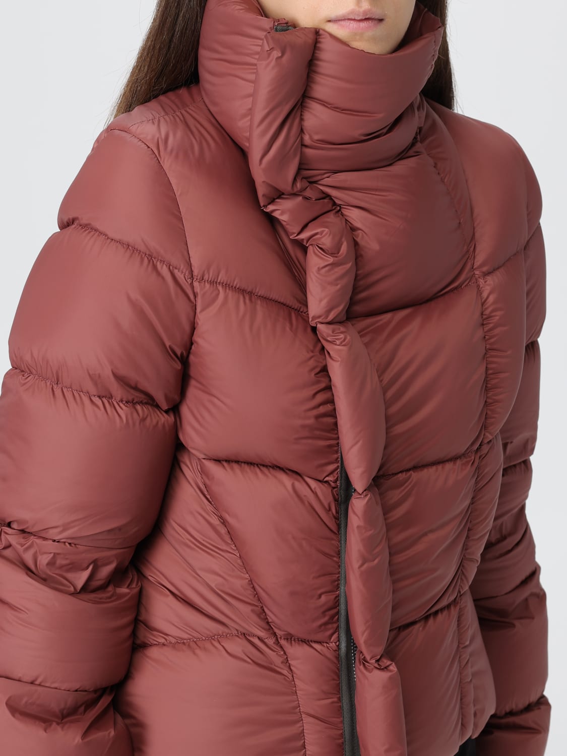 RICK OWENS GIACCA: Giubbotto Rick Owens in nylon imbottito , Rosa - Img 5