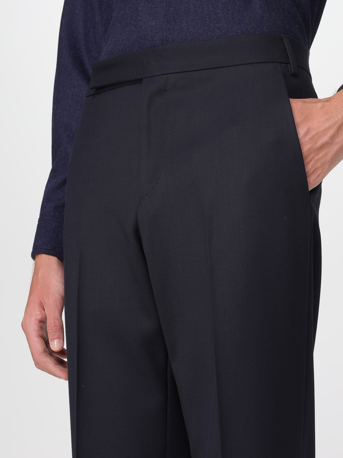 LARDINI 裤子: 裤子 男士 Lardini, 蓝色 - Img 3