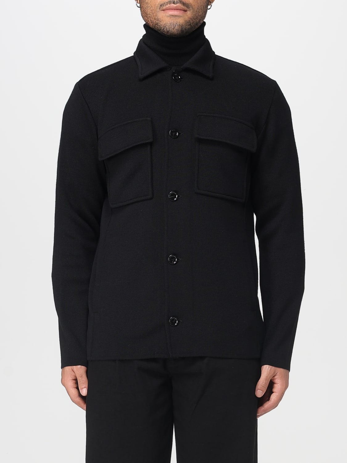LARDINI 재킷: 블레이저 남성 Lardini, 블랙 - Img 1