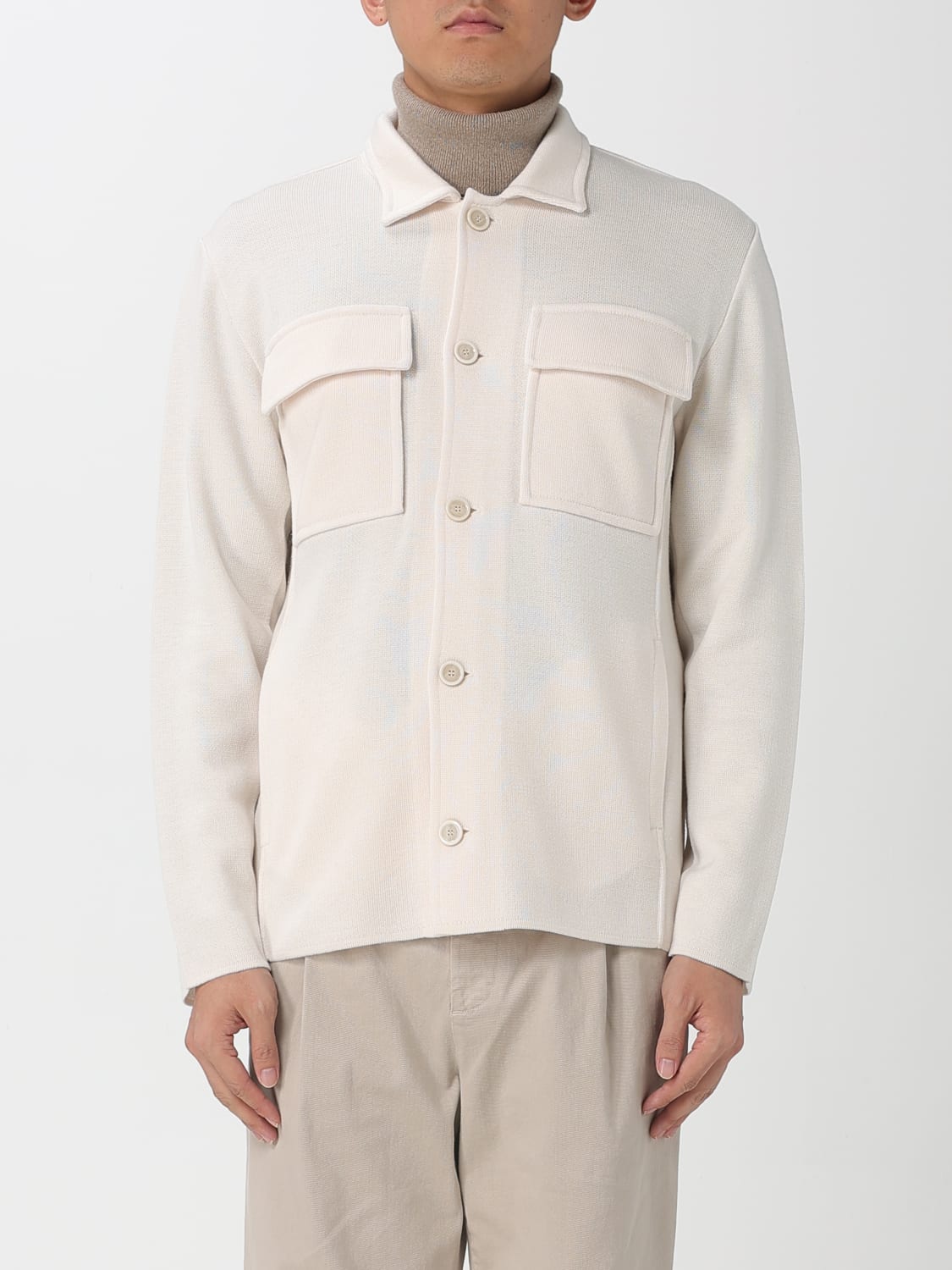 LARDINI JACKET: Blazer men Lardini, Ivory - Img 1