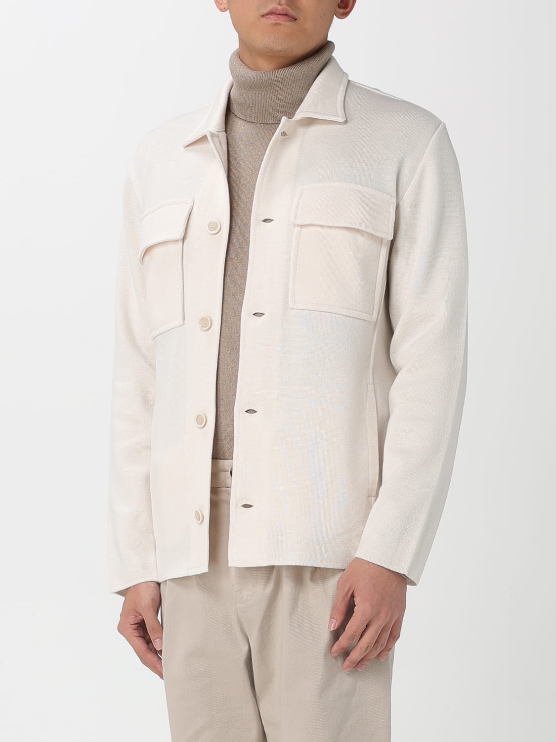 LARDINI JACKET: Blazer men Lardini, Ivory - Img 3
