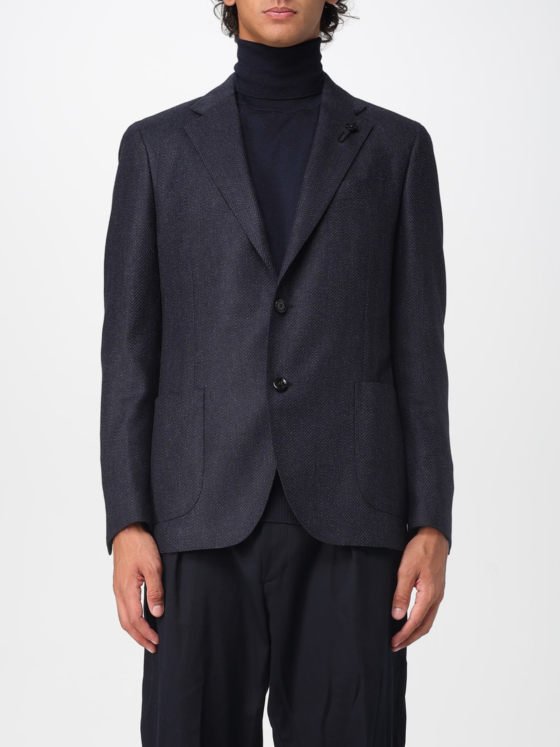 LARDINI JACKET: Blazer men Lardini, Blue - Img 1